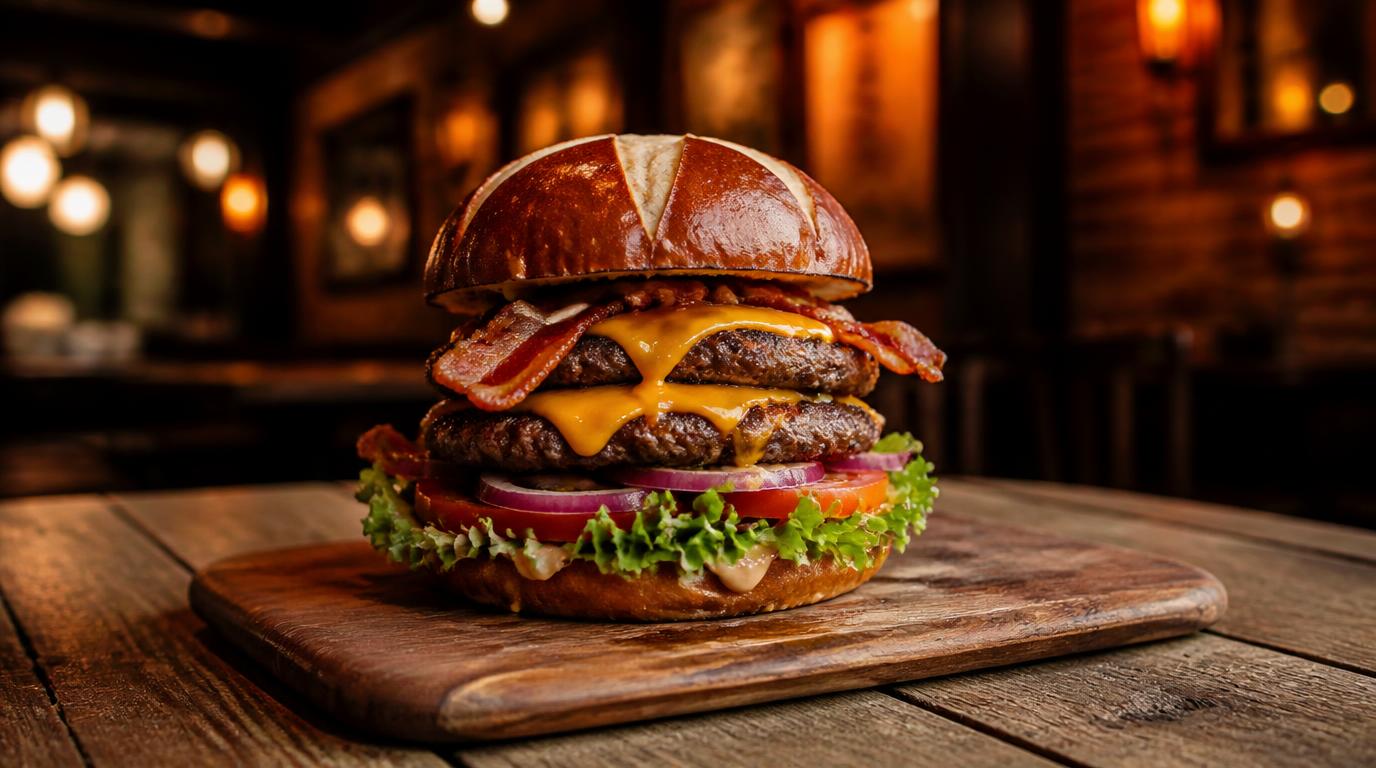 Laugenburger XL Double Burger