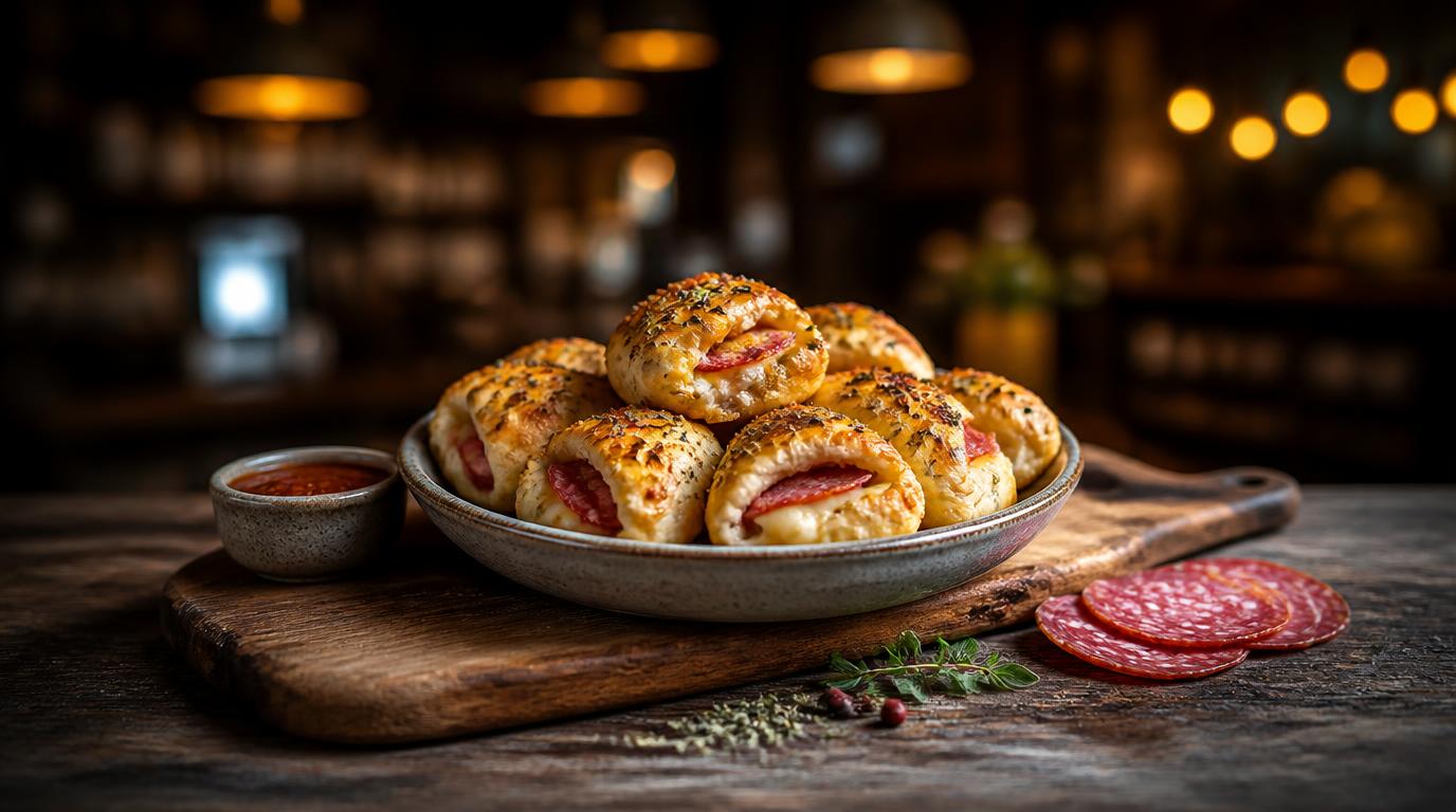 Pizzabrötchen Salami